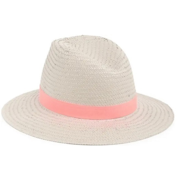 Panama Hat - Woven Construction - Gray Combo - Contrast ribbed panel with bow - Picture 3 of 7